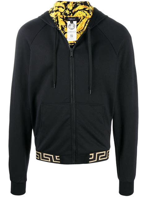 versace crew neck mens|versace zip up hoodie.